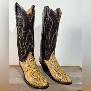 Tony Lama Gold Label Women’s Exotic Western Boots Size 6.5 A Snakeskin USA Made